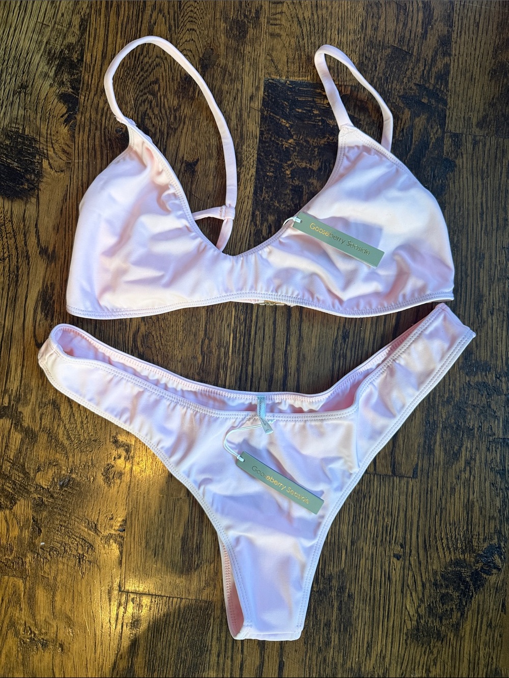 Gooseberry Pale Pink Bralette Bikini Top